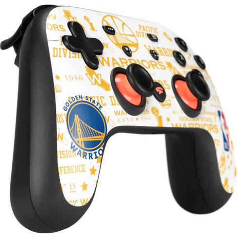 NBA Golden State Warriors Historic Blast Google Stadia Controller Skin